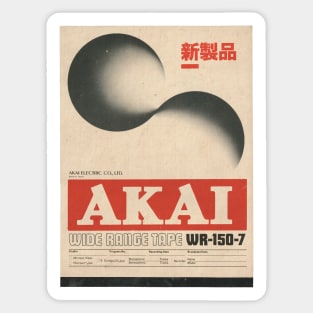 Retro 80s akai music record tape Sticker